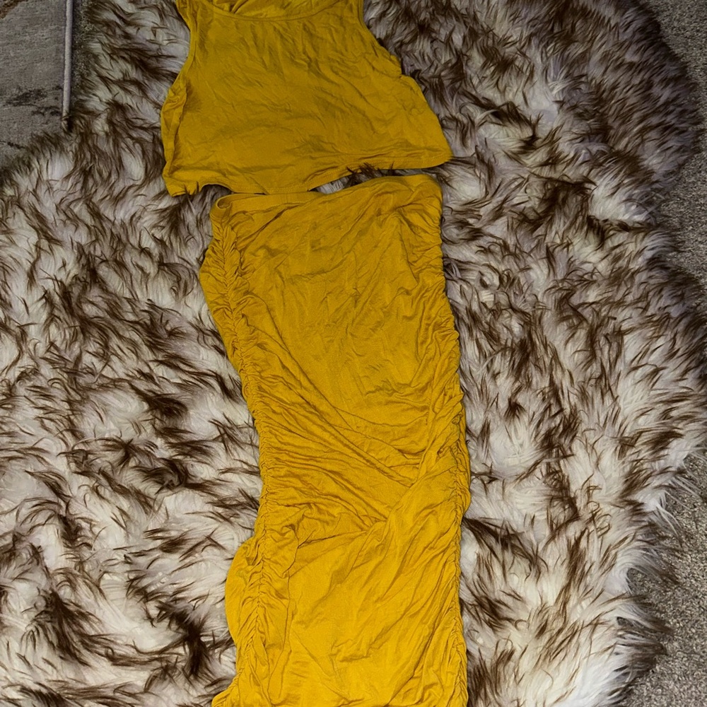 Yellow Sleeveless Maxi Dress
